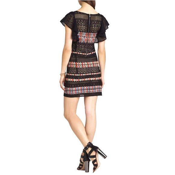 NWT BCBGMaxAzria Roxine Short Flutter Sleeve Dress Size M $248 tag - Picture 2 of 12